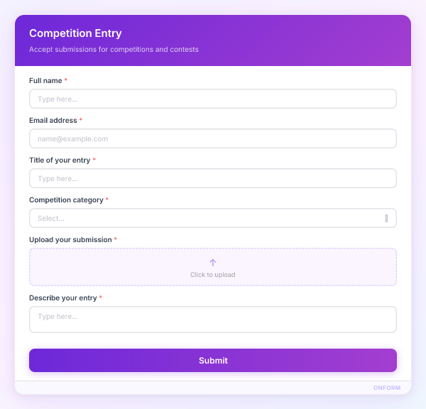 Competition Entry preview